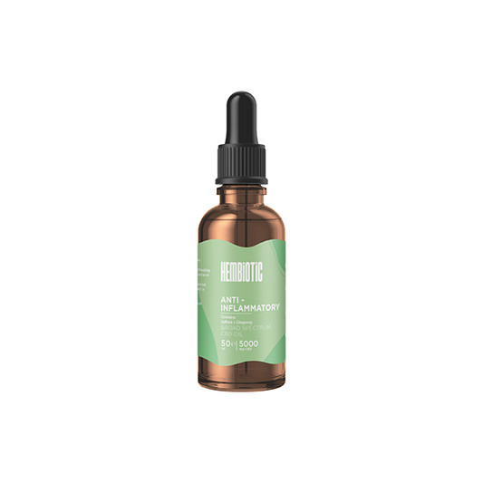 Hembiotic 5000mg CBD Broad-Spectrum Vegan Oil - Bulk 50ml - Anti-Inflammatory