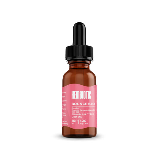 Hembiotic 500mg CBD Broad-Spectrum Vegan Oil - 15ml - Bounce Back