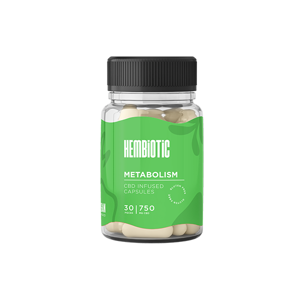 Hembiotic 750mg CBD Vegan Capsules - 30 Caps - Metabolism