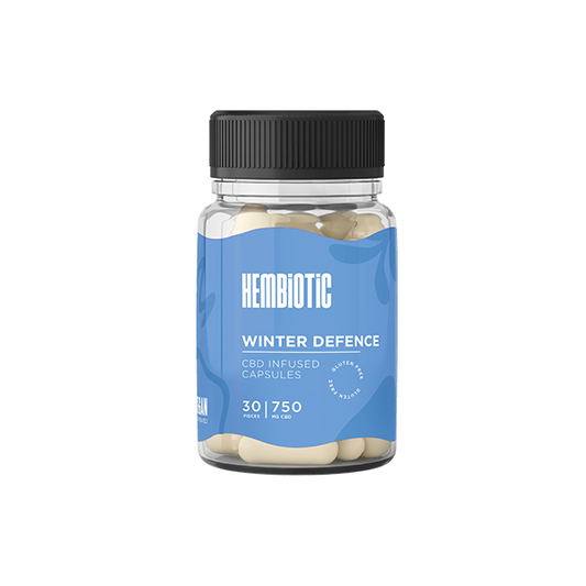 Hembiotic 750mg CBD Vegan Capsules - 30 Caps - Winter Defence