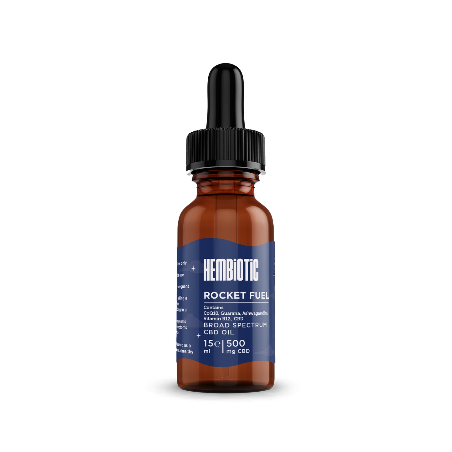 Hembiotic 500mg CBD Broad-Spectrum Vegan Oil - 15ml - Rocket Fuel